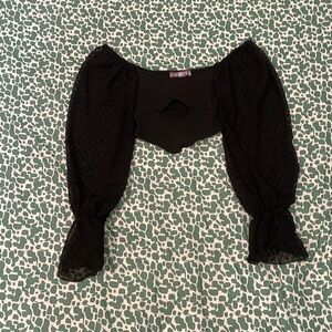 Urban Outfitters Puff Sleeve Crop Top